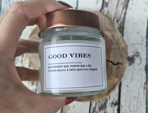 Vela Aromática Perfumada Premium Good Vibes