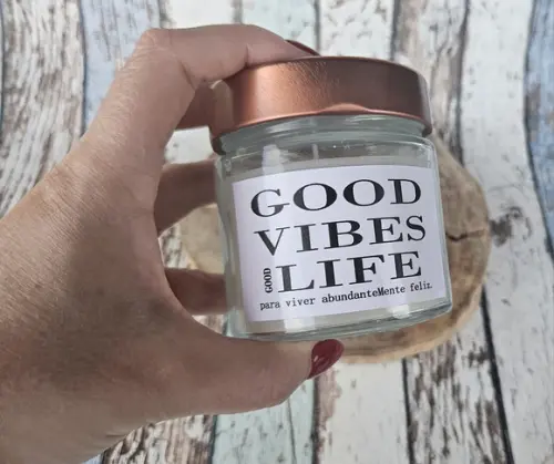 Vela Aromática Perfumada Premium Good Vibes