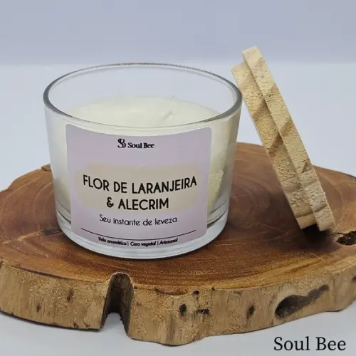 Vela Coleção Aura - Flor de Laranjeira com Alecrim - 150g