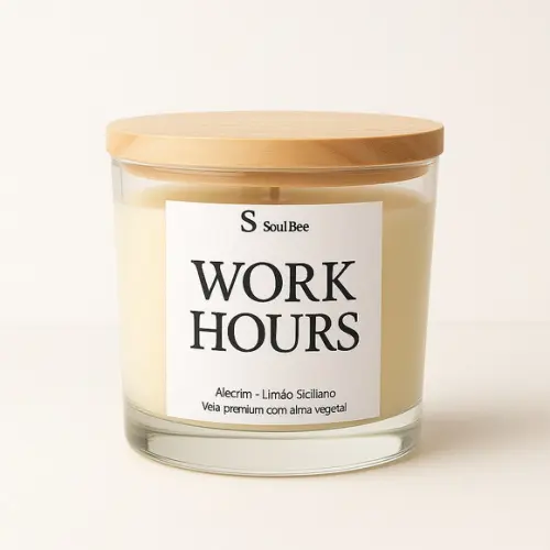 Vela Coleção Mood - Work Hours Alecrim e Limão Siciliano
