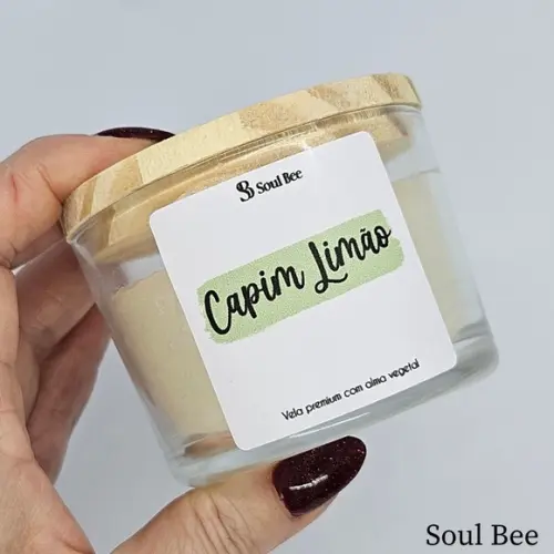Vela Perfumada Coleção Aura - Capim Limão- 150g