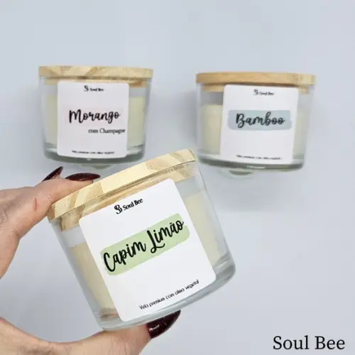 Vela Perfumada Coleção Aura - Capim Limão- 150g