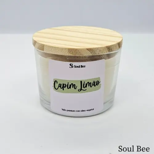Vela Perfumada Coleção Aura - Capim Limão- 150g