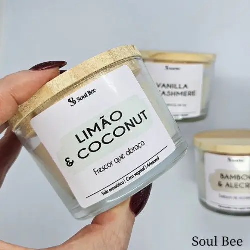 Vela Perfumada Coleção Aura - Limão & Coconut- 150g