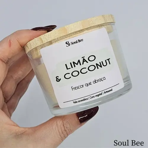 Vela Perfumada Coleção Aura - Limão & Coconut- 150g