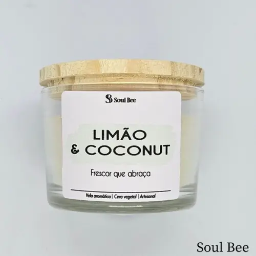 Vela Perfumada Coleção Aura - Limão & Coconut- 150g