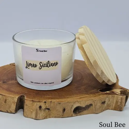 Vela Perfumada Coleção Aura - Limão Siciliano - 150g