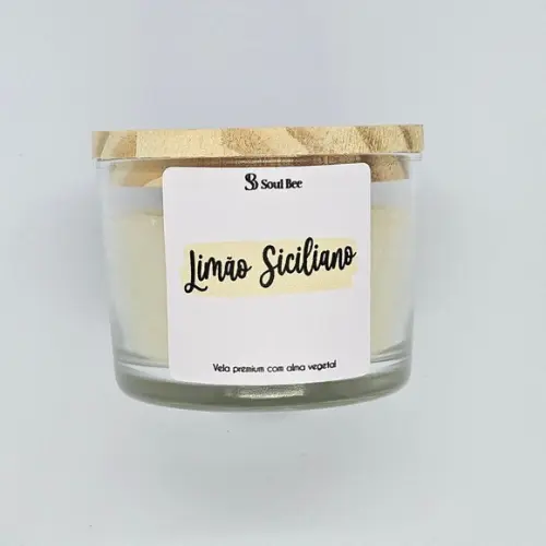 Vela Perfumada Coleção Aura - Limão Siciliano - 150g