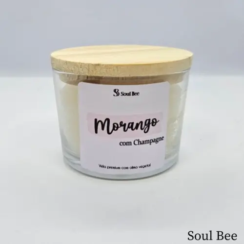 Vela Perfumada Coleção Aura - Morango com Champagne- 150g