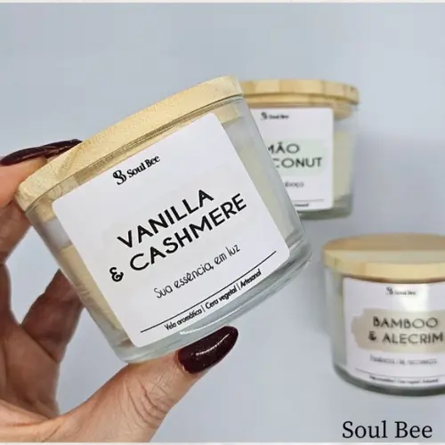 Vela Perfumada Coleção Aura - Vanilla & Cashmere - 150g