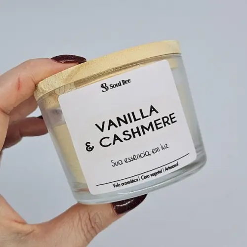 Vela Perfumada Coleção Aura - Vanilla & Cashmere - 150g