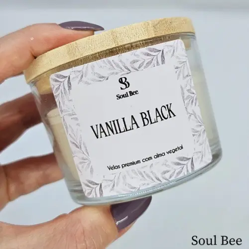 Vela Perfumada Coleção Essencial Vanilha Black - 150g