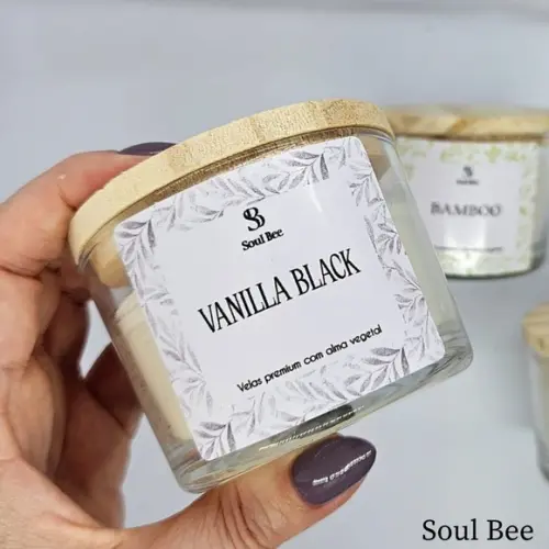 Vela Perfumada Coleção Essencial Vanilha Black - 150g