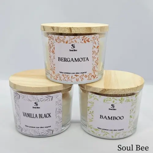 Vela Perfumada Trio de Velas Aromáticas - Presente com Alma