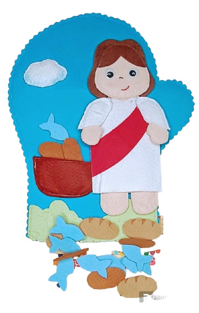 Luva Jesus e o a Multiplicação de Pães e Peixes