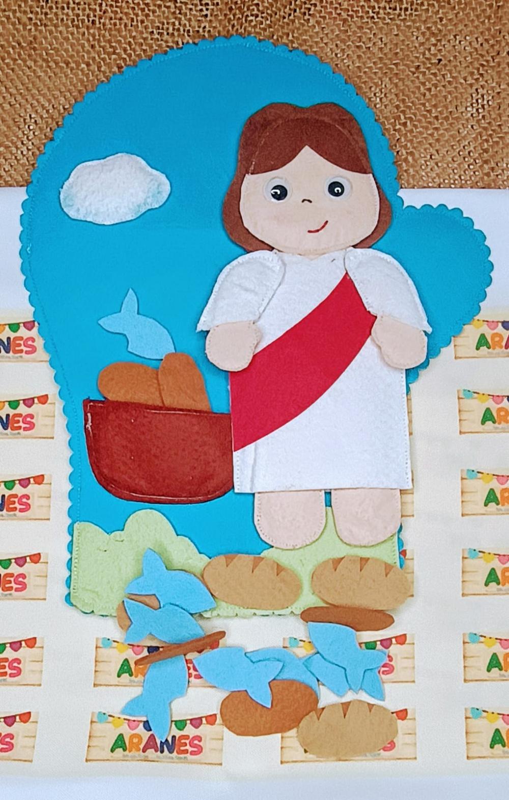 Luva Jesus e o a Multiplicação de Pães e Peixes