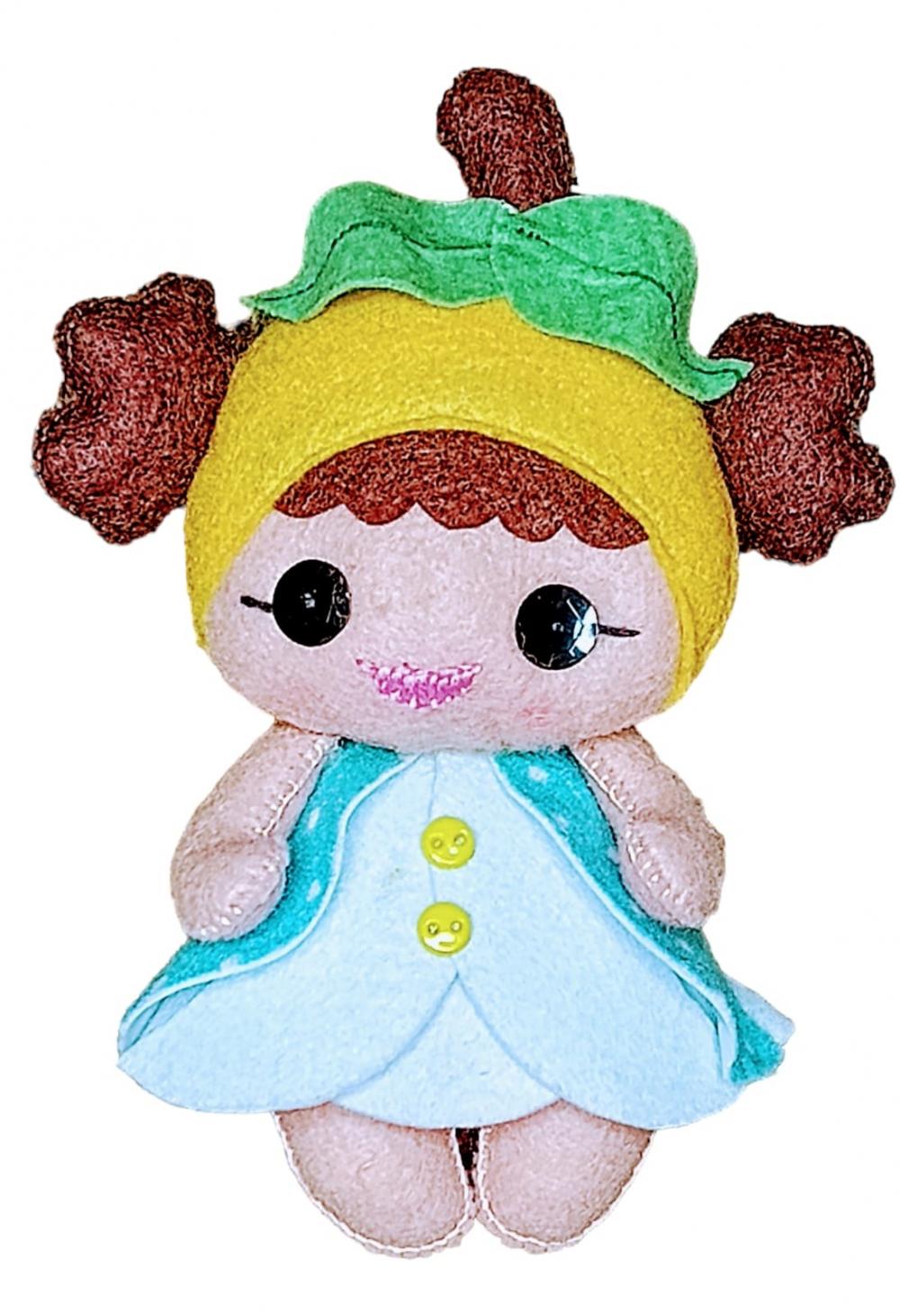 Mini Boneca Frutinha Laranjinha em Feltro
