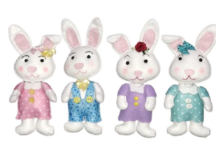 Coelhinhos em Feltro - 20 cm