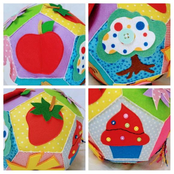 Bola Pentágono em Feltro - Brinquedo Pedagógico