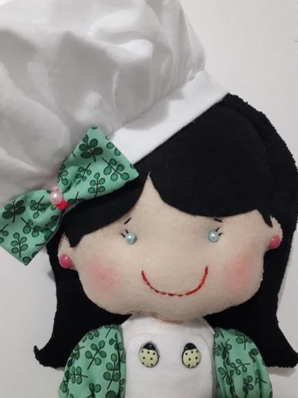 Boneca Confeiteira em Feltro - 44 cm