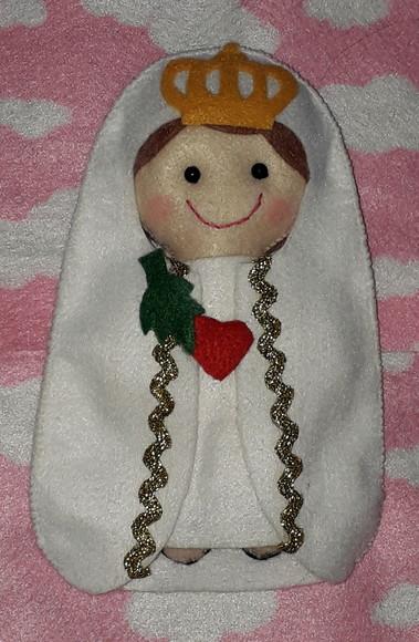 Boneca Nossa Senhora de Fátima em Feltro
