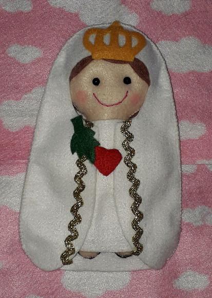 Boneca Nossa Senhora de Fátima em Feltro