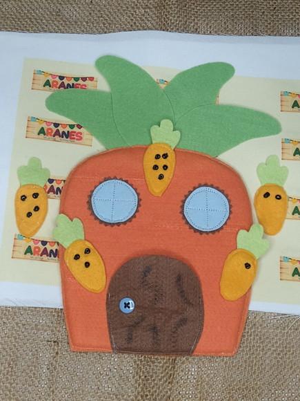 Casinha Cenoura Numérica - Brinquedo Pedagógico