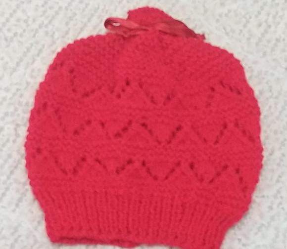 Casaquinho, Sapatinhos e Gorro Vermelho Lã Carinho