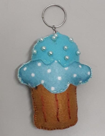 Chaveiro Cupcake com Pérolas