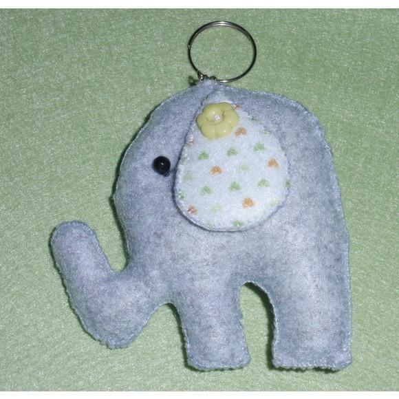 Chaveiro Elefante de Feltro
