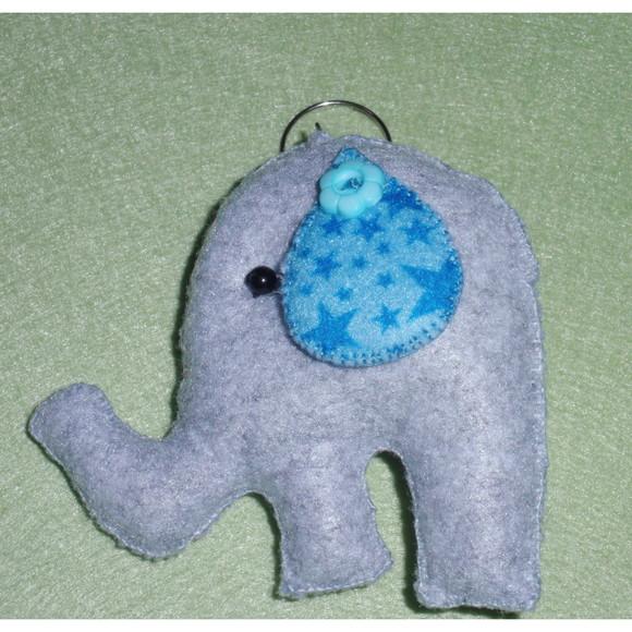 Chaveiro Elefante de Feltro