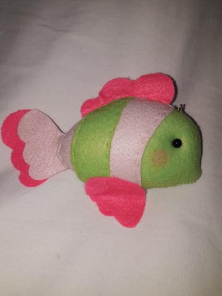 Chaveiro Peixe 15 x 10 x 4 cm em Feltro