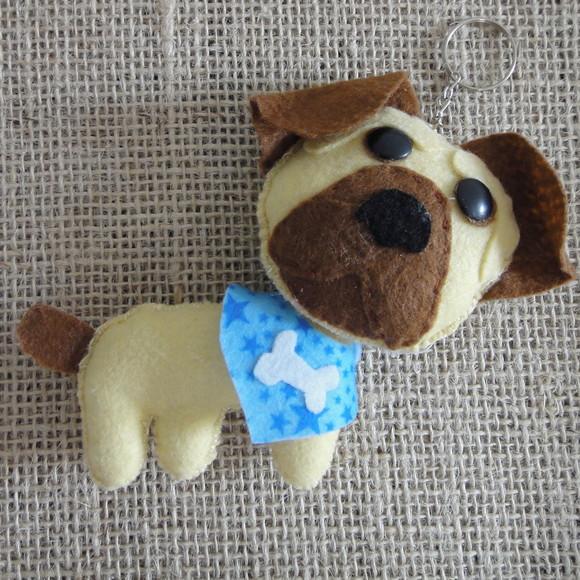Chaveiro Pug de Feltro