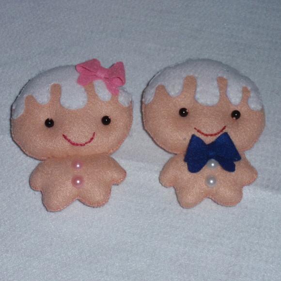 Decoração de Natal - Biscoito ELE e ELA