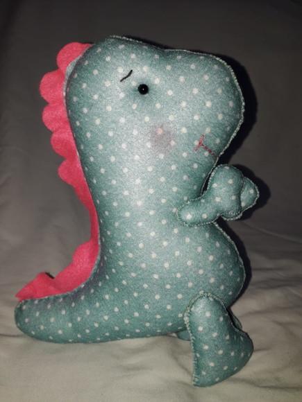 Dinossauro Tiranossauro Rex em Feltro - 18 cm