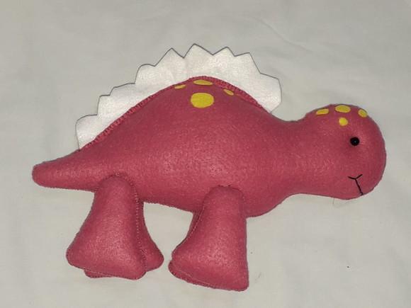 Dinossauro Stegossarus em Feltro - 18 cm