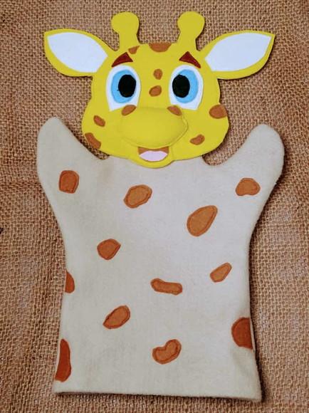 Fantoche Girafa em Feltro