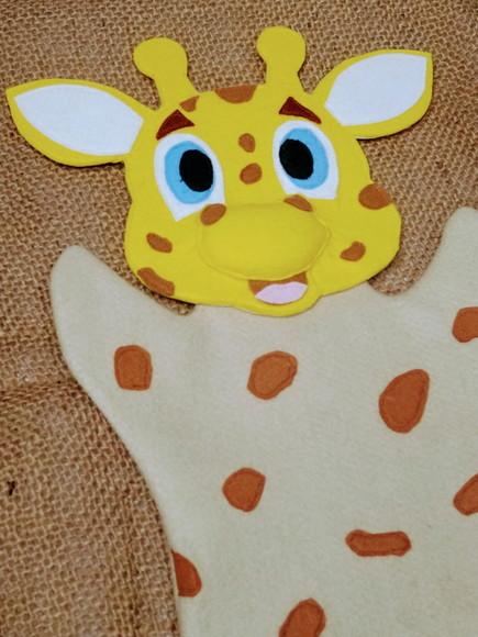 Fantoche Girafa em Feltro