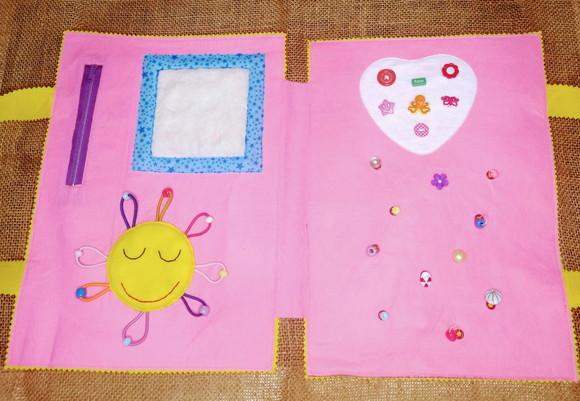 Maleta Sensorial Amarelo e Rosa - Brinquedo Lúdico