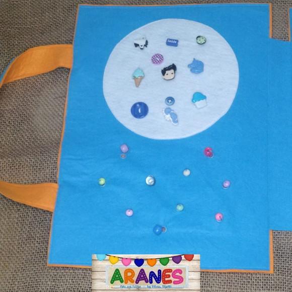 Maleta Sensorial Laranja e Azul - Brinquedo Lúdico