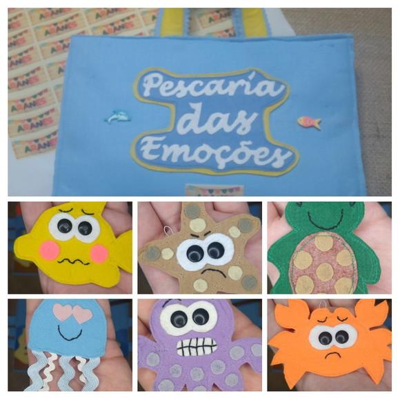 Pescaria das Emoções - Brinquedo Pedagógico em Feltro