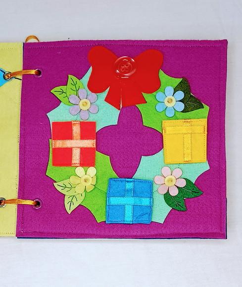 Quiet Book Natal 2 - Livro Sensorial