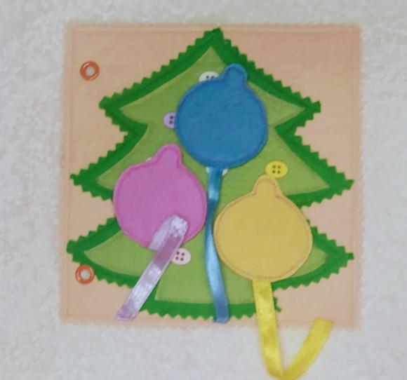 Quiet Book Natal Azul - Livro Sensorial