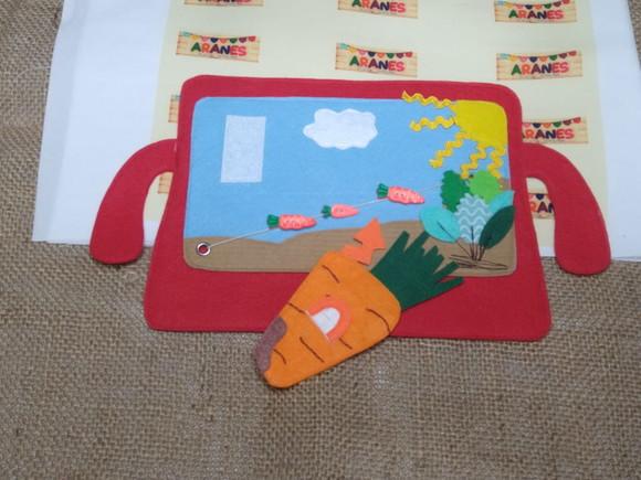 Tablet do Bem Vermelho em Feltro - Brinquedo Lúdico