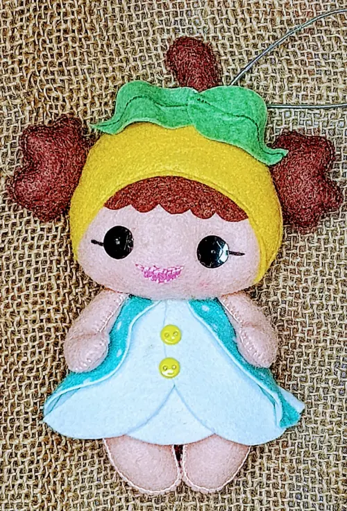 Mini Boneca Frutinha Laranjinha em Feltro