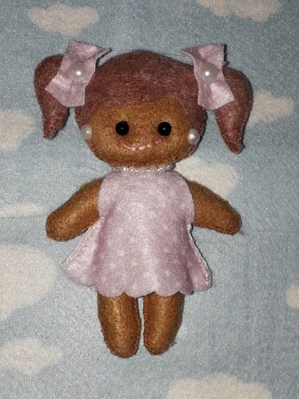 Boneca Joana em Feltro - 11 cm