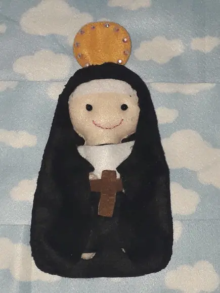 Boneca Santa Terezinha em Feltro - 20 cm
