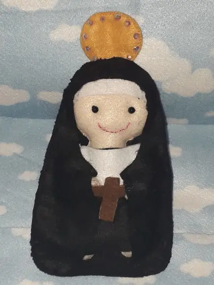 Boneca Santa Terezinha em Feltro - 20 cm