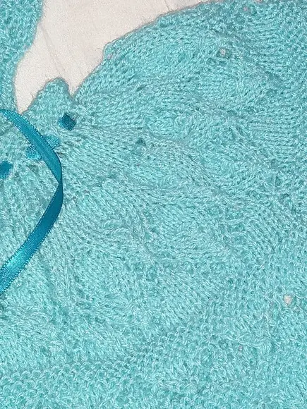 Casaquinho e Gorro de Tricô Verde Fio Keamor