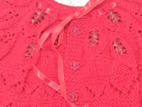 Casaquinho, Sapatinhos e Gorro Vermelho Lã Carinho